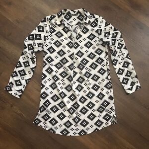 THE RAGE Black and White Women’s Tunic Top Size Small